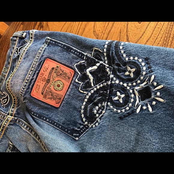 TYO The Year Of… Paisley Blue 1/120 34/34 Denim Jeans - Picture 5 of 8